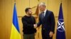 BELGIUM – Ukraine's President Volodymyr Zelenskyy and NATO Secretary-General Jens Stoltenberg (R). Brussels, Belgium, October 11, 2023