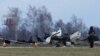 Tatarstan -- Wreckage is seen at the site of a Tatarstan Airlines Boeing 737 crash at Kazan airport, November 18, 2013