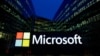 FILE PHOTO: A Microsoft logo is seen in Issy-les-Moulineaux near Paris